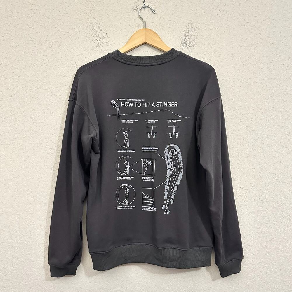 RANDOM GOLF CLUB Sweatshirt Charcoal Graphic Crewneck Athleisure Sports